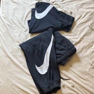 Nike Black and White Joggers